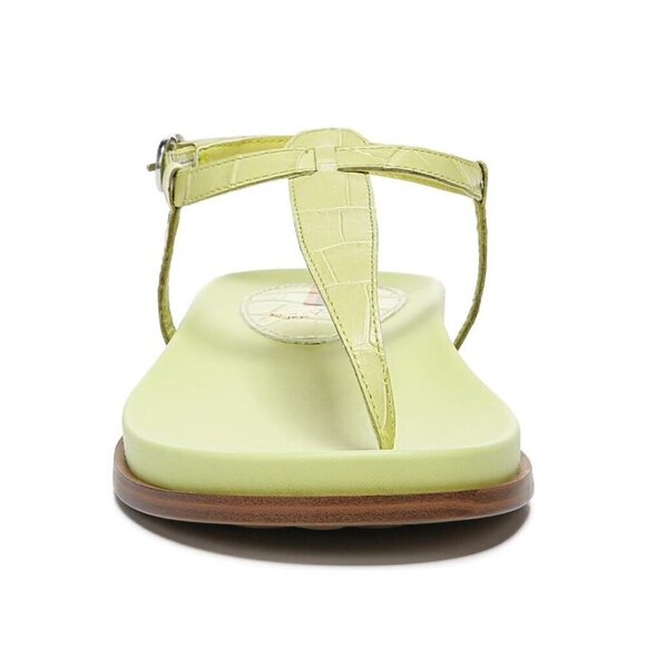 Sam Edelman Womens Kiwi Green Naomi Leather T Strap Flat Sandals Sz 7.5 M New - Picture 11 of 13